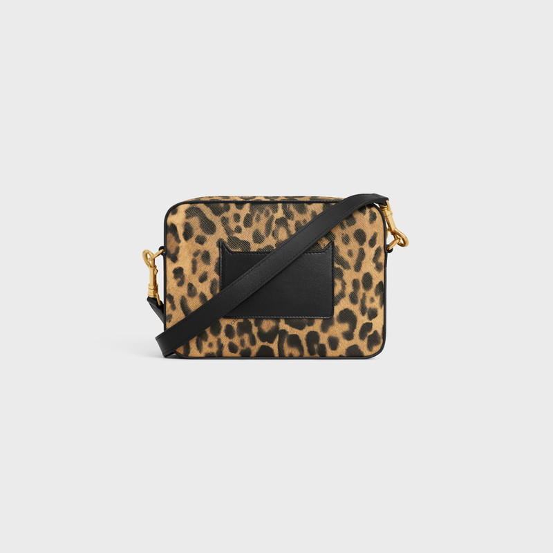 SMALL MESSENGER in Celine canvas with leopard print 3