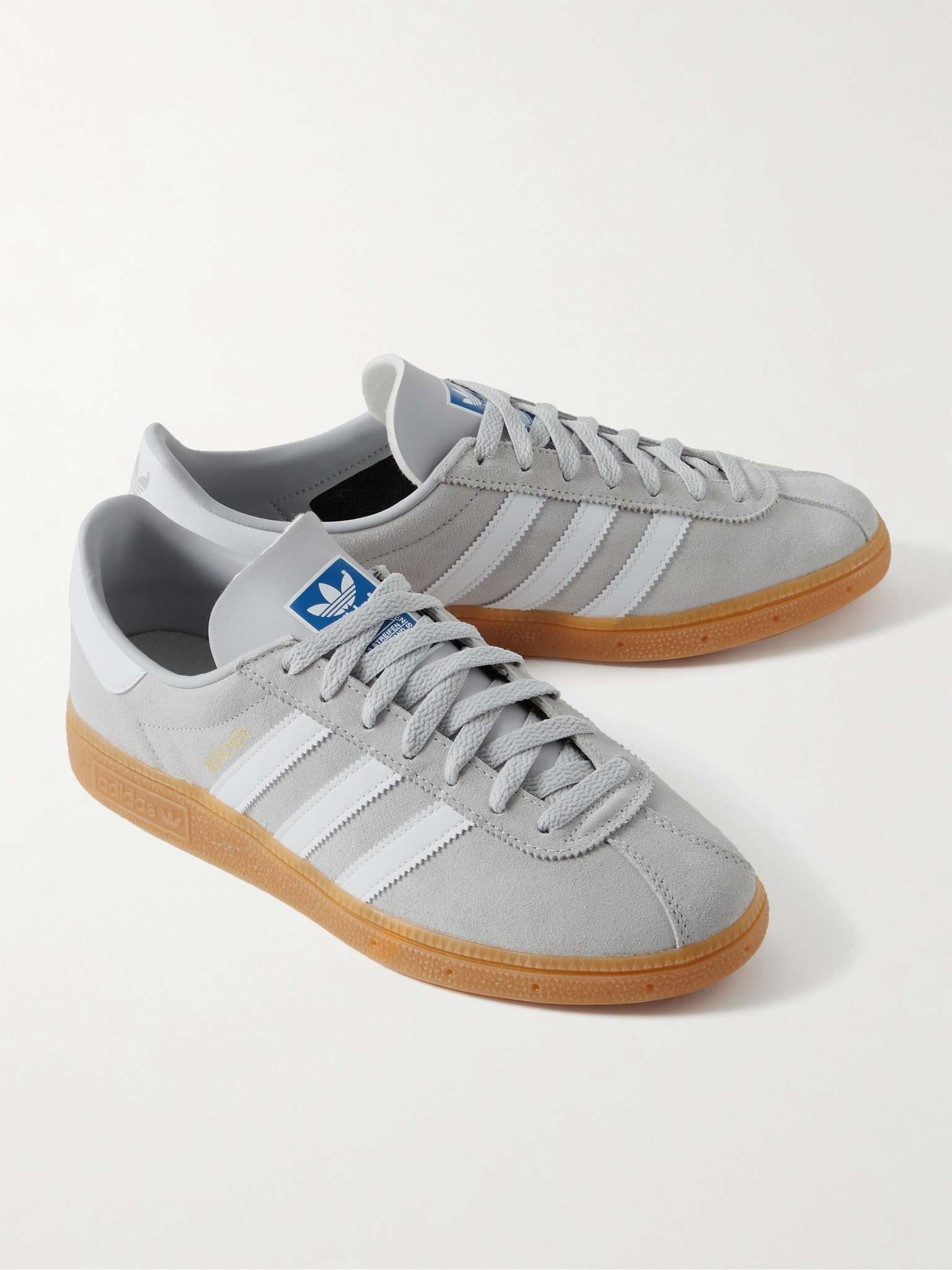 Munchen Leather-Trimmed Suede Sneakers - 4