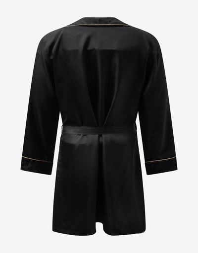 VERSACE Black Silk Dressing Gown outlook
