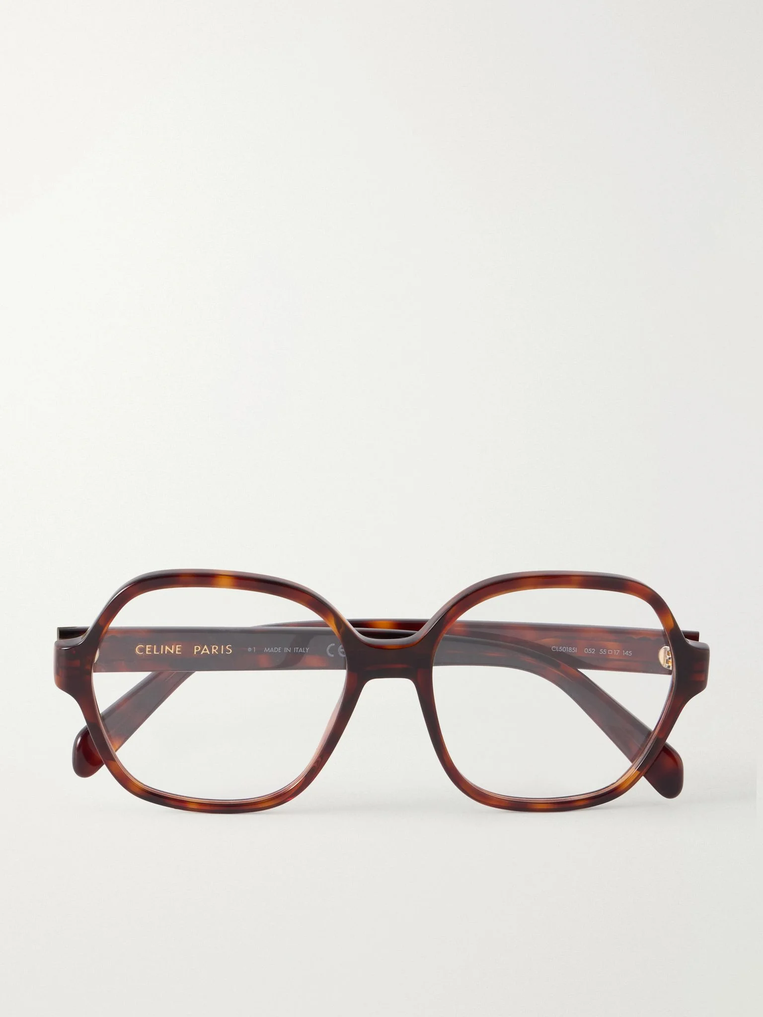 Triomphe Mini round-frame acetate glasses Tortoiseshell - 1