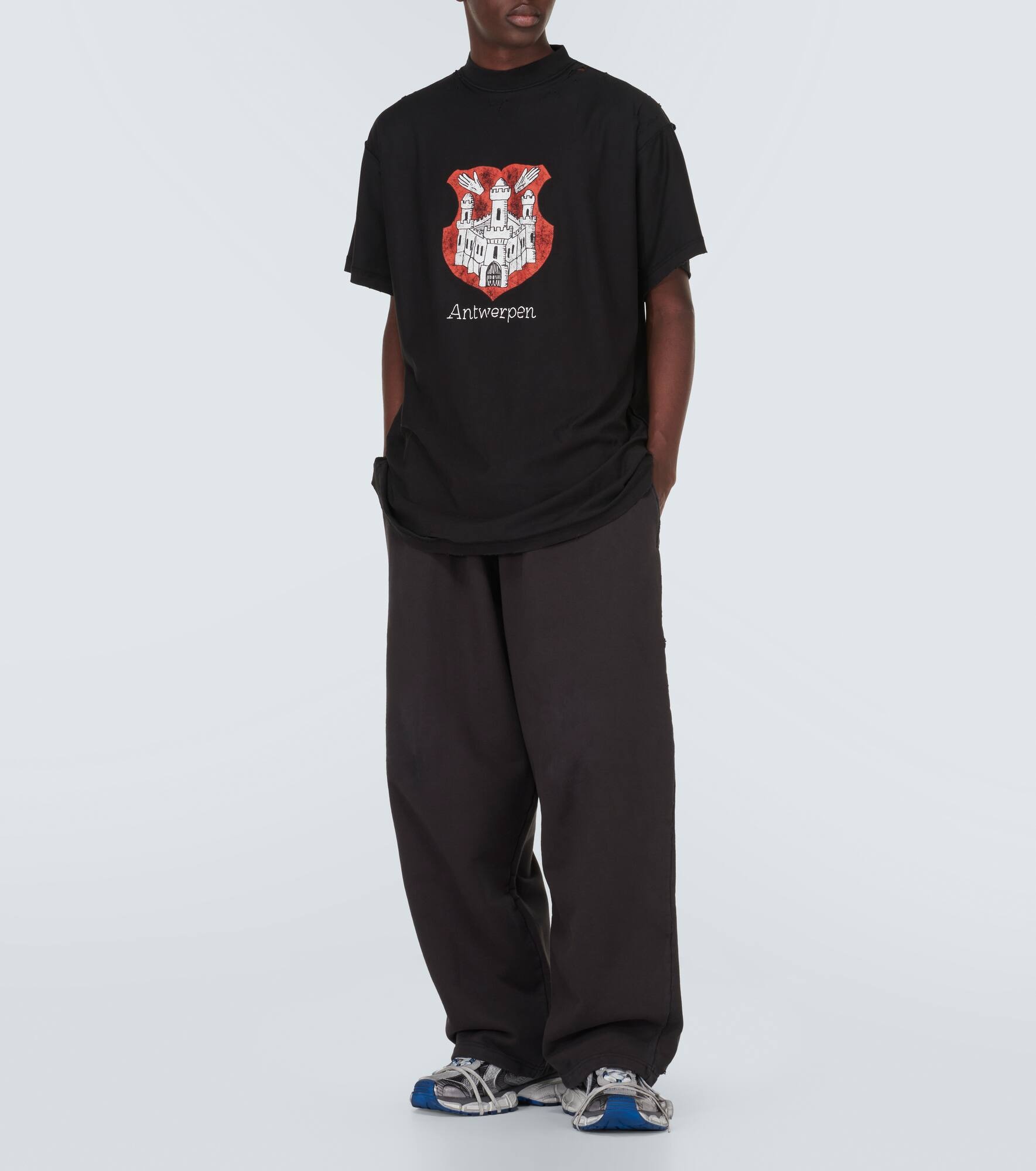 Baggy cotton fleece sweatpants - 2