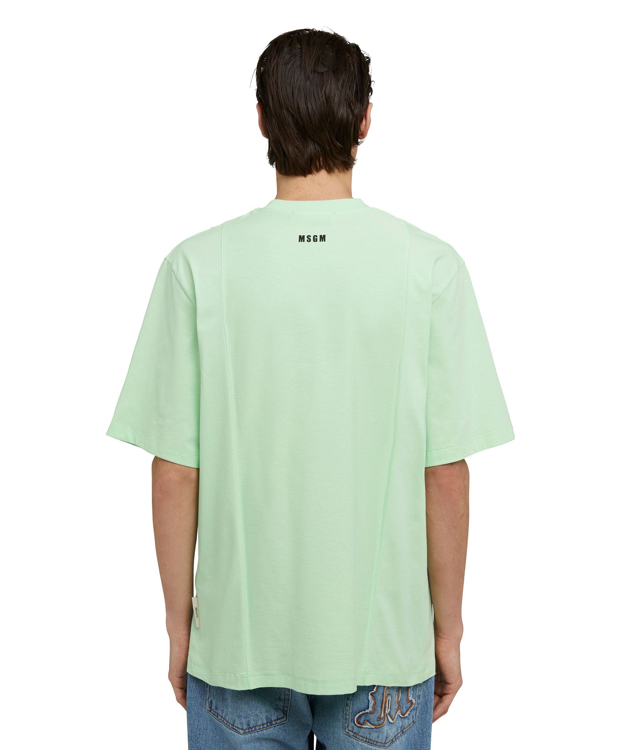 Organic cotton crewneck t-shirt from the MSGM Fantastic Green Capsule - 3
