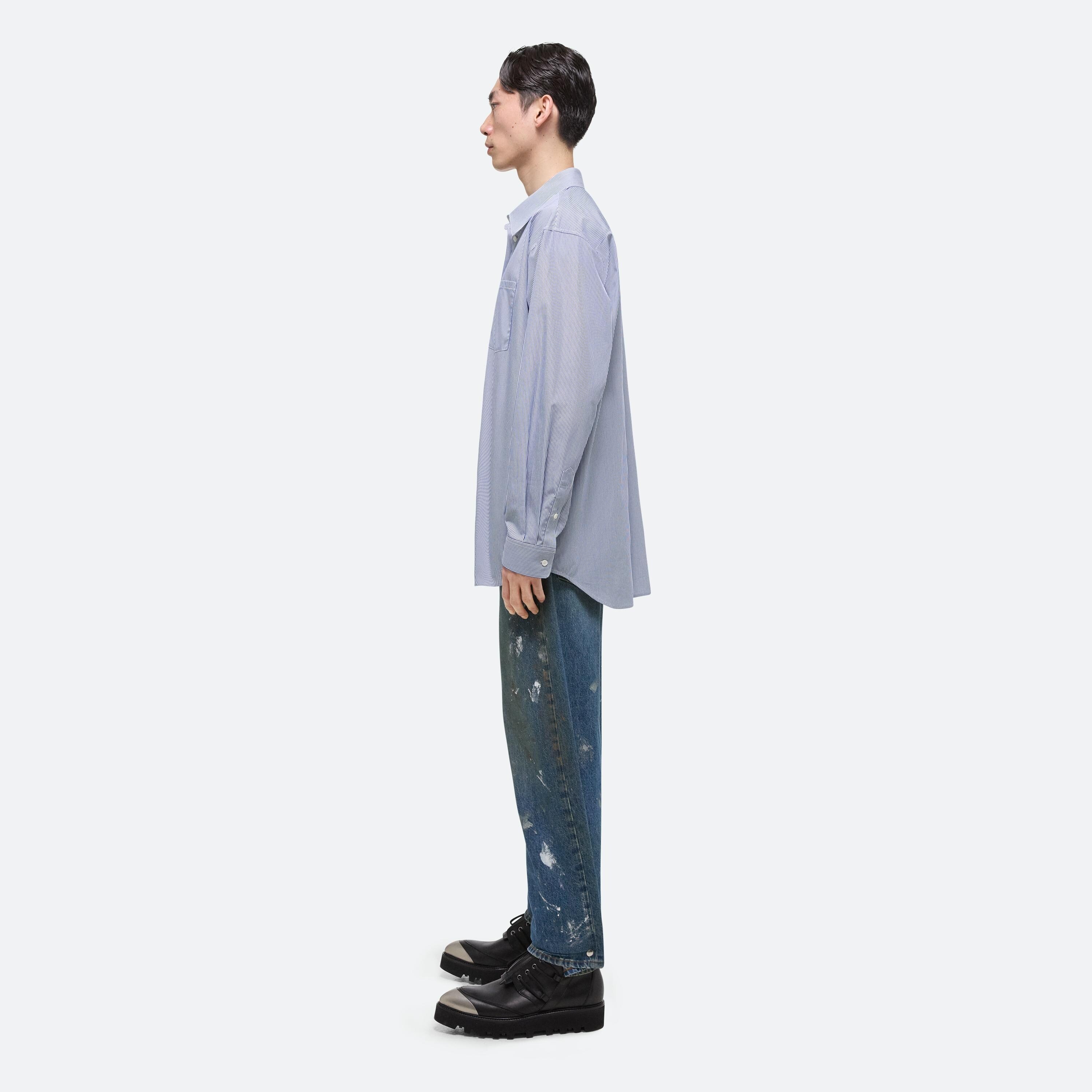 OVERSIZED STRIPED POPLIN SHIRT - 6
