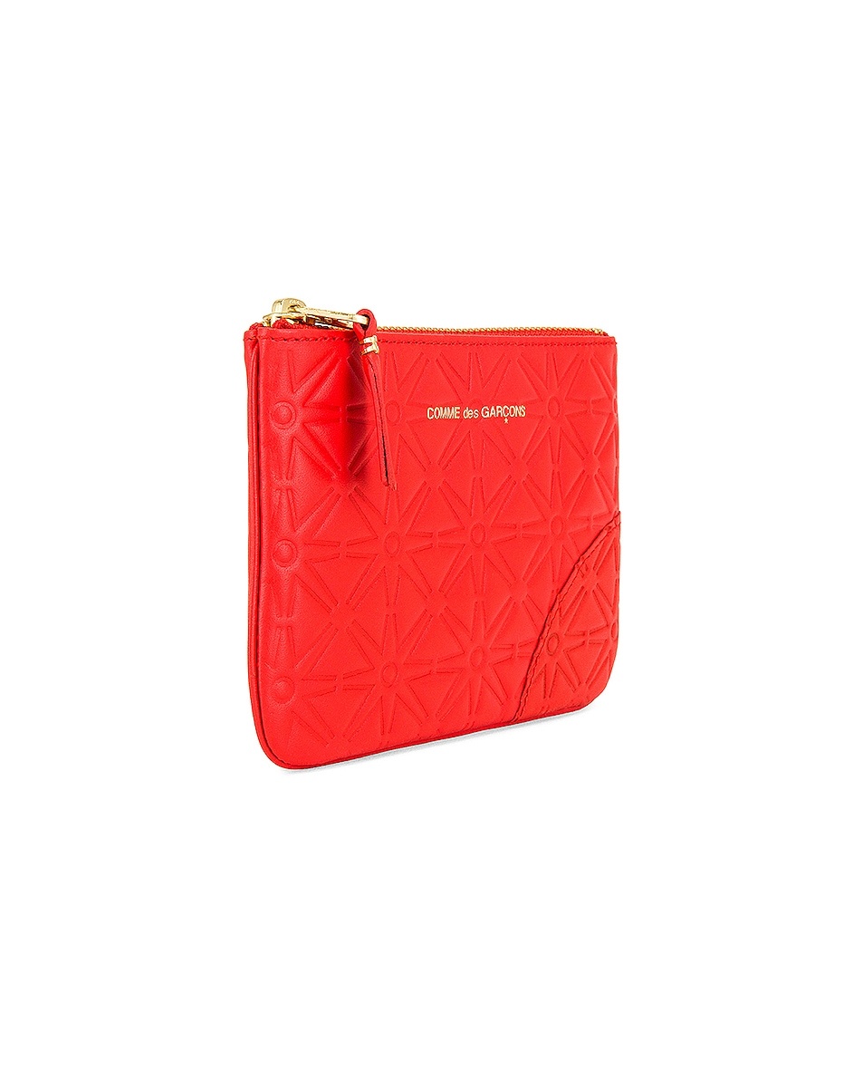 Embossed Leather Zip Wallet - 3