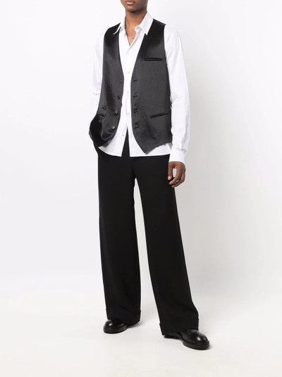 Ann Demeulemeester crepe-texture wide-leg trousers outlook