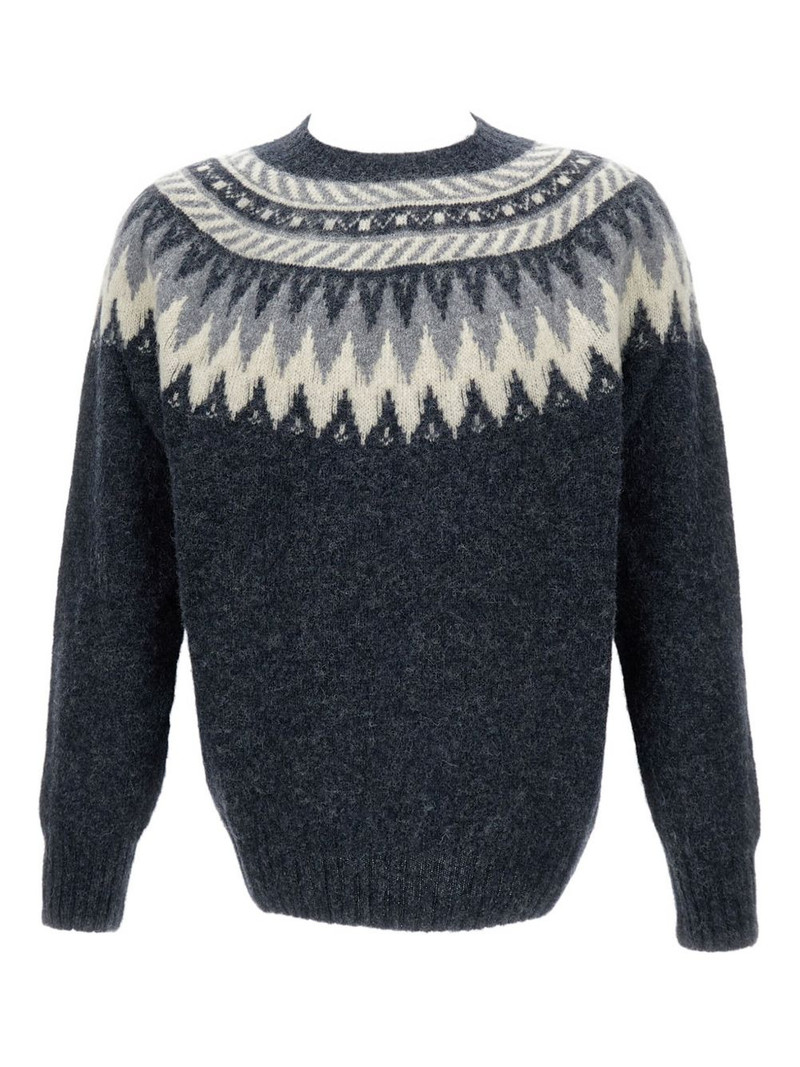 fair-isle pattern crew-neck sweater 1