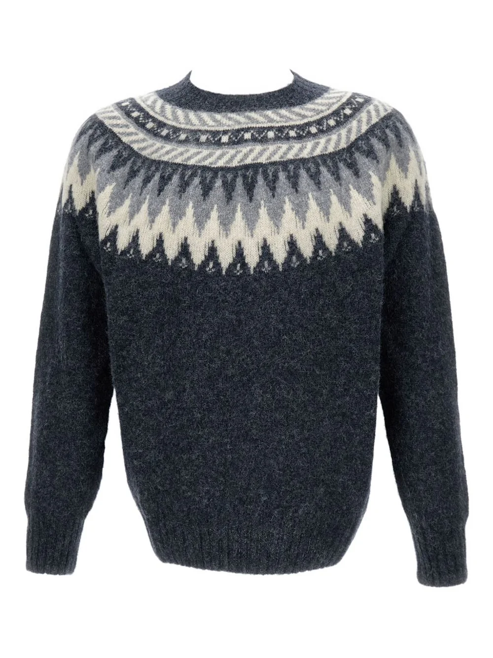 fair-isle pattern crew-neck sweater - 1