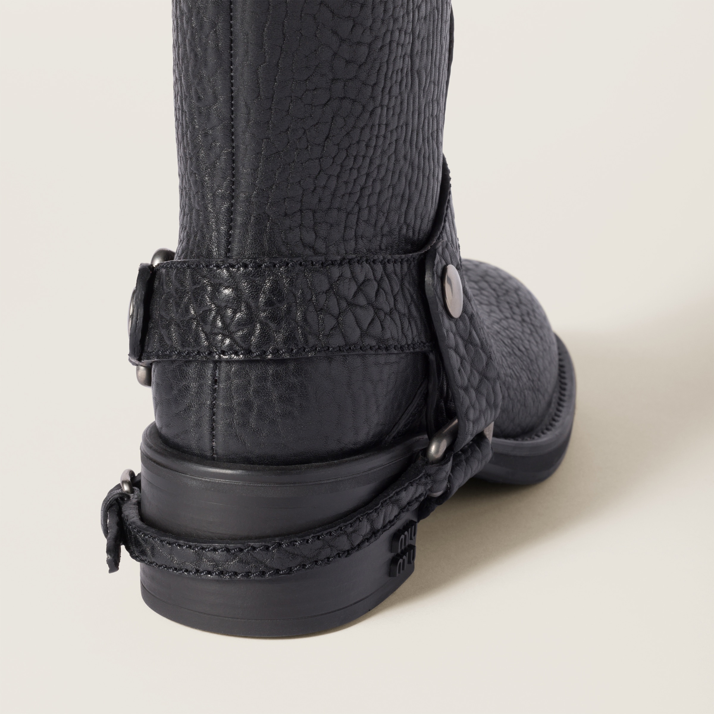 Calf leather moto boots - 3