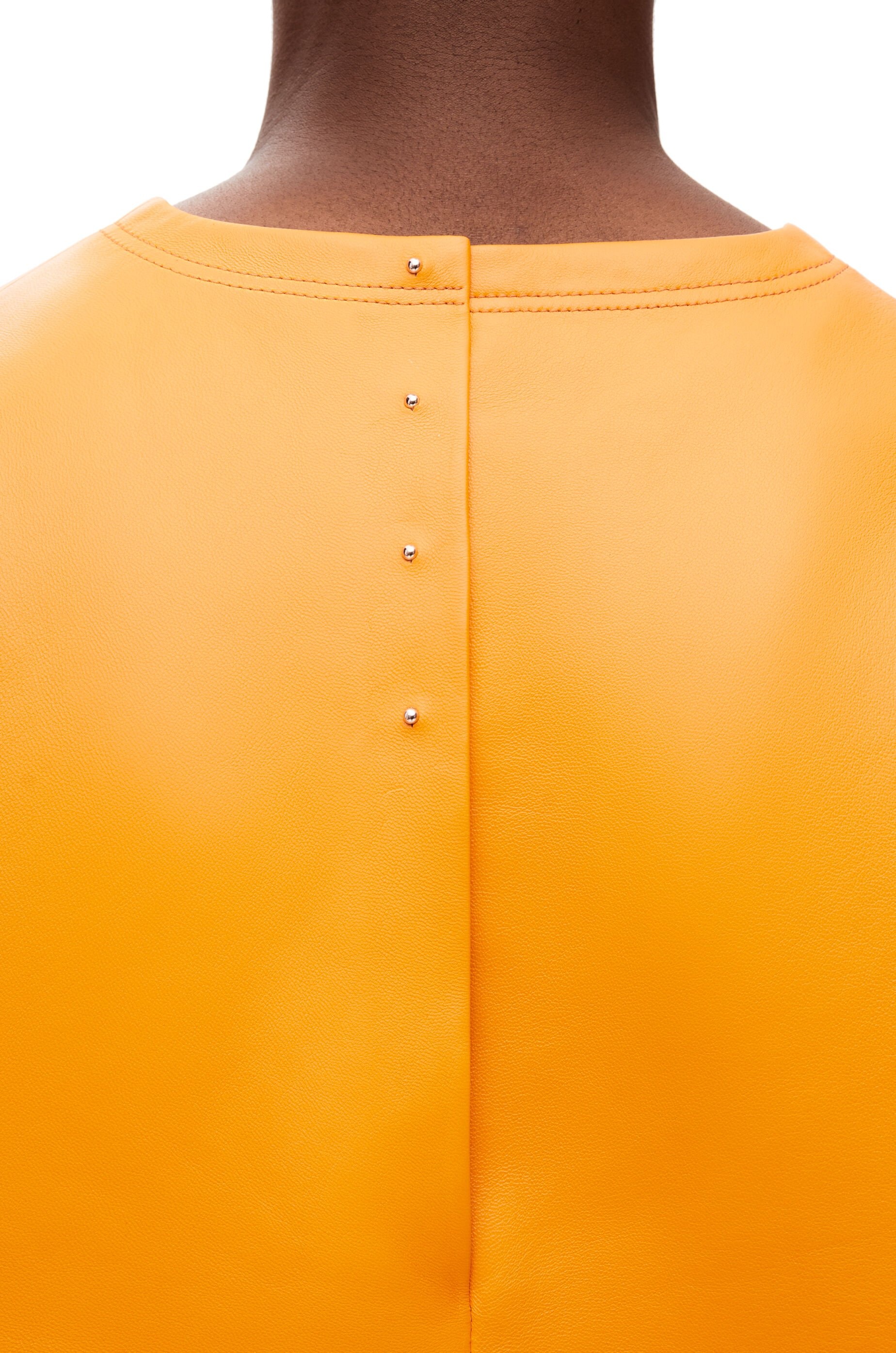 Pleated T-shirt in nappa lambskin - 5