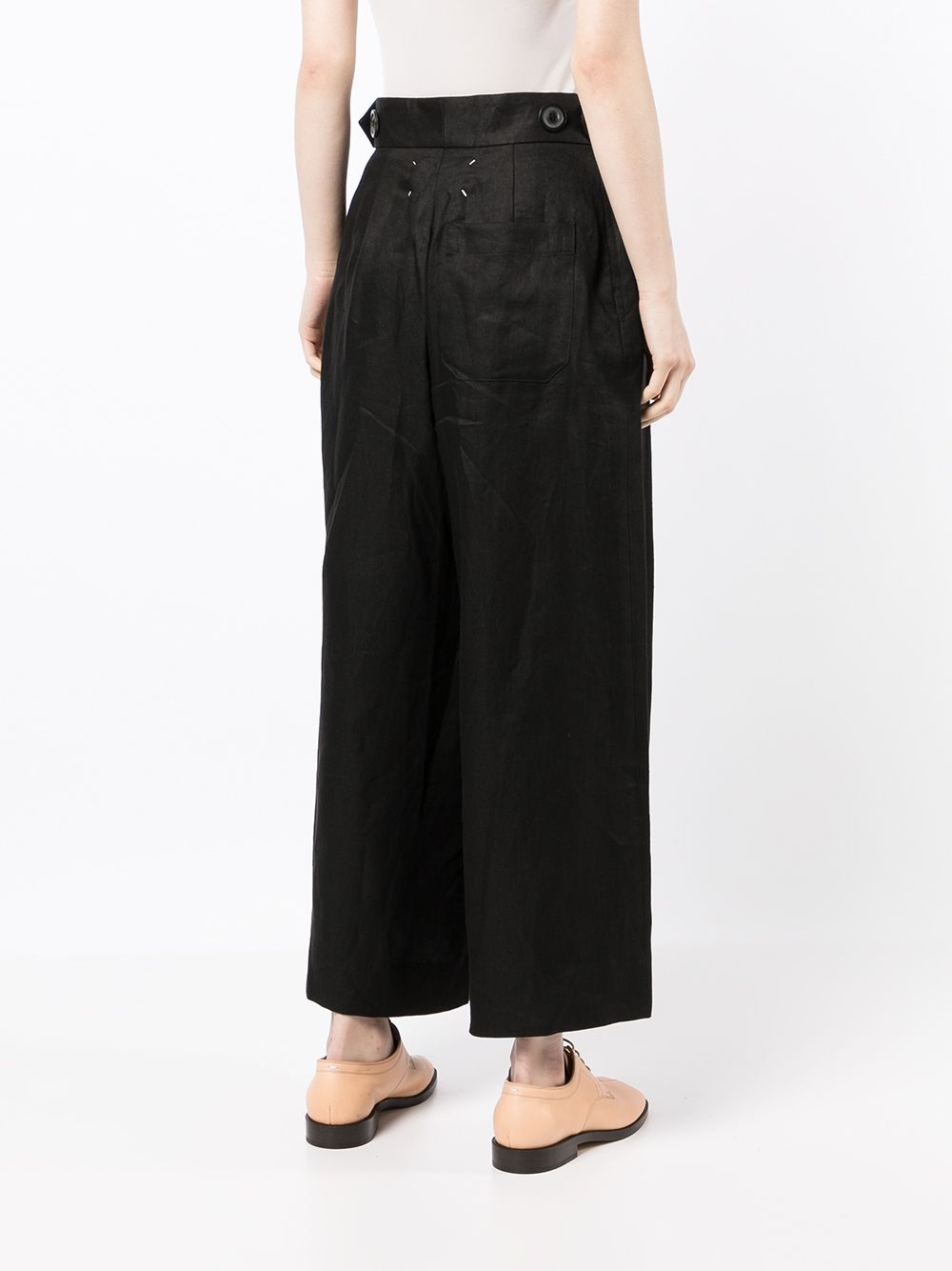 button-fastening waist t rousers - 4