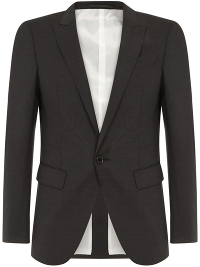 DSQUARED2 Berlin suit in anthracite wool blend with vertical micro stripes pattern with single-breasted jacket outlook