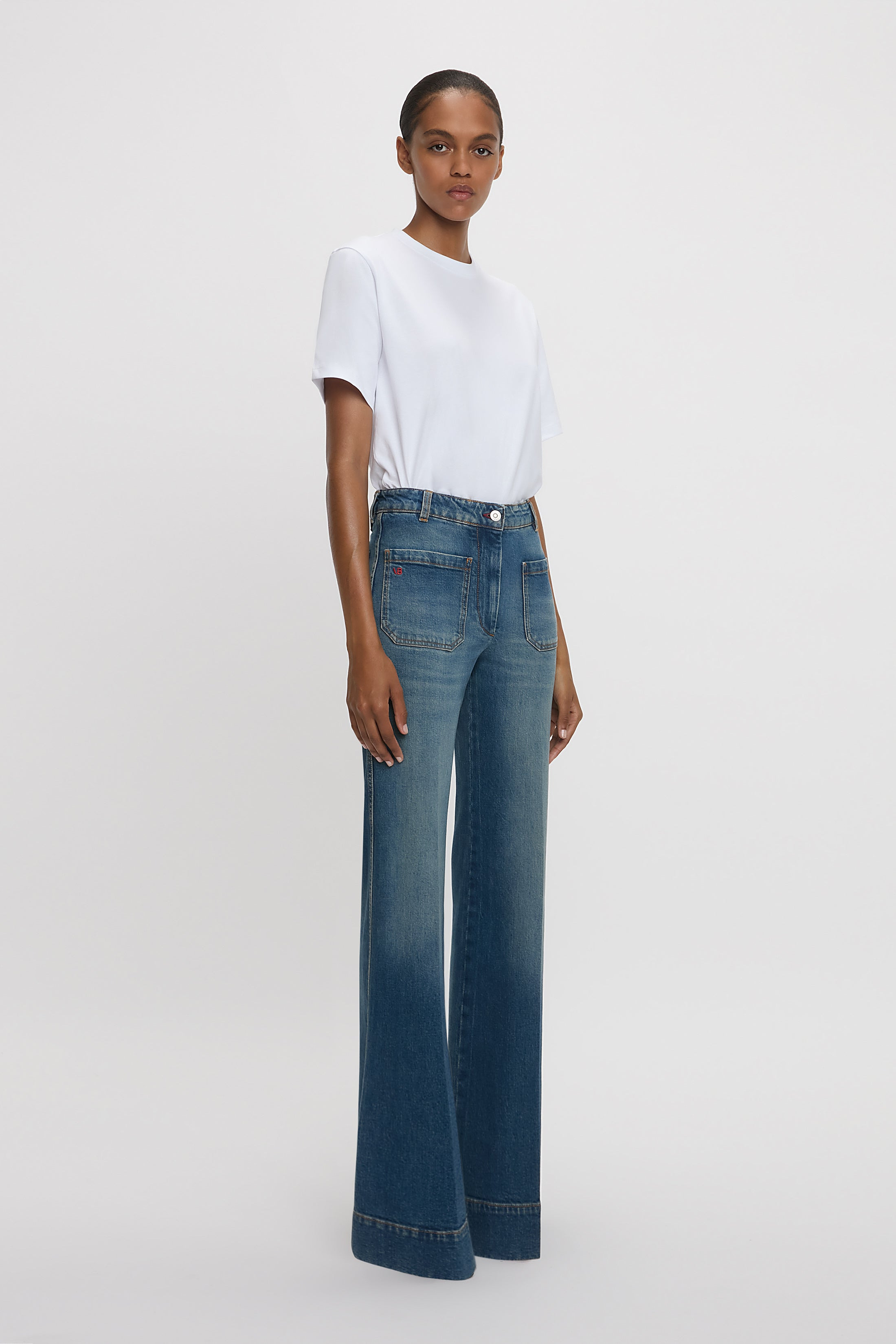 Exclusive Alina High Waisted Jean In Mid Blue - 3