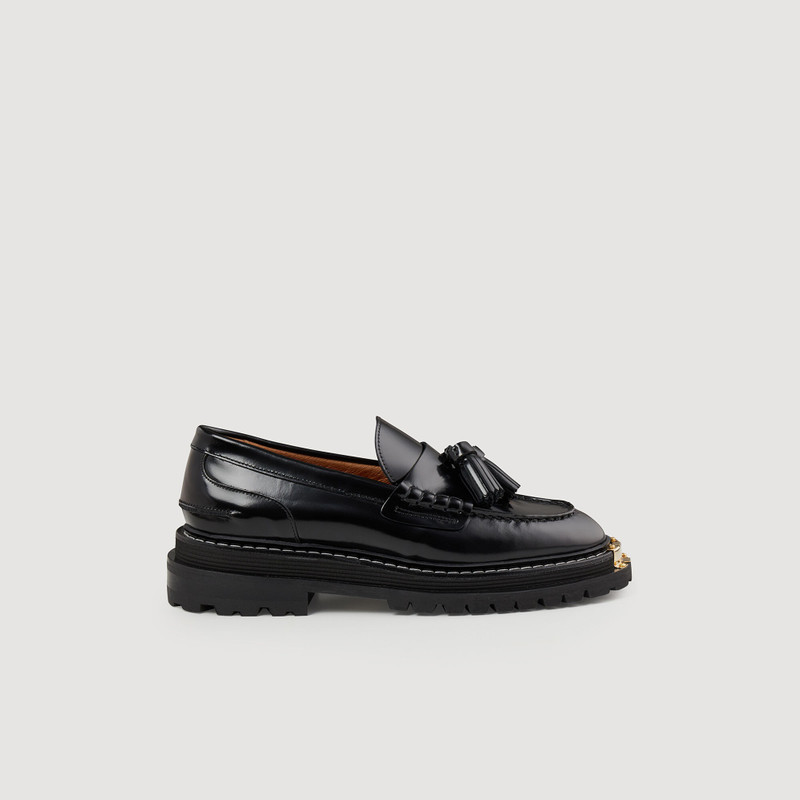 THICK-SOLED LEATHER LOAFERS 1