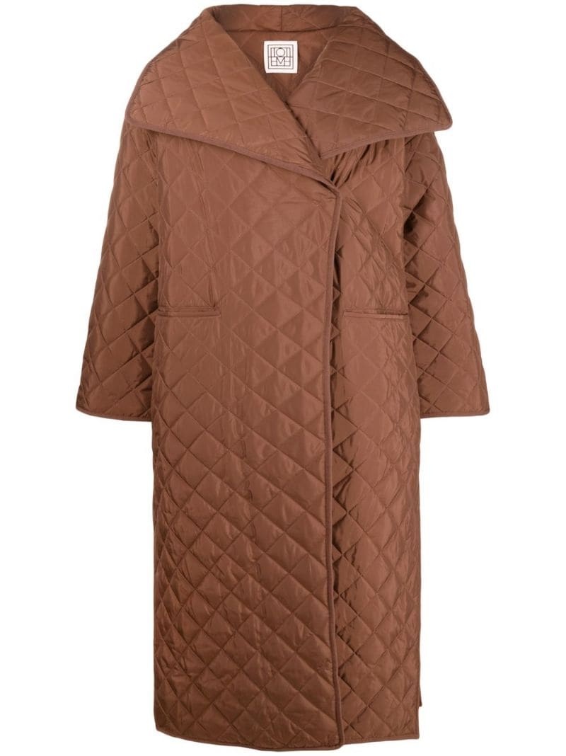 signature quilted oversize coat - 2