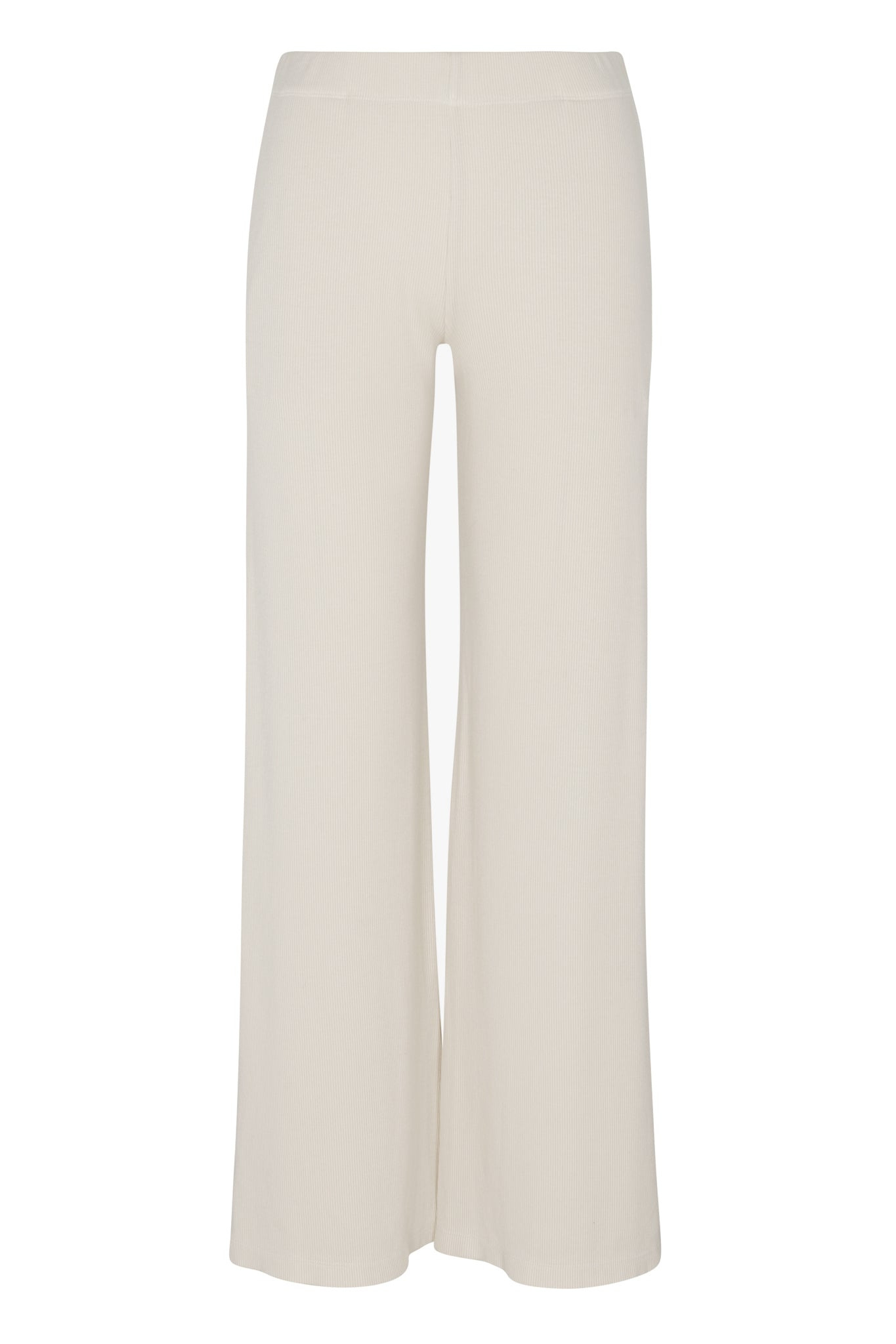 OFF WHITE RIB WIDE LEG PANTS - 2
