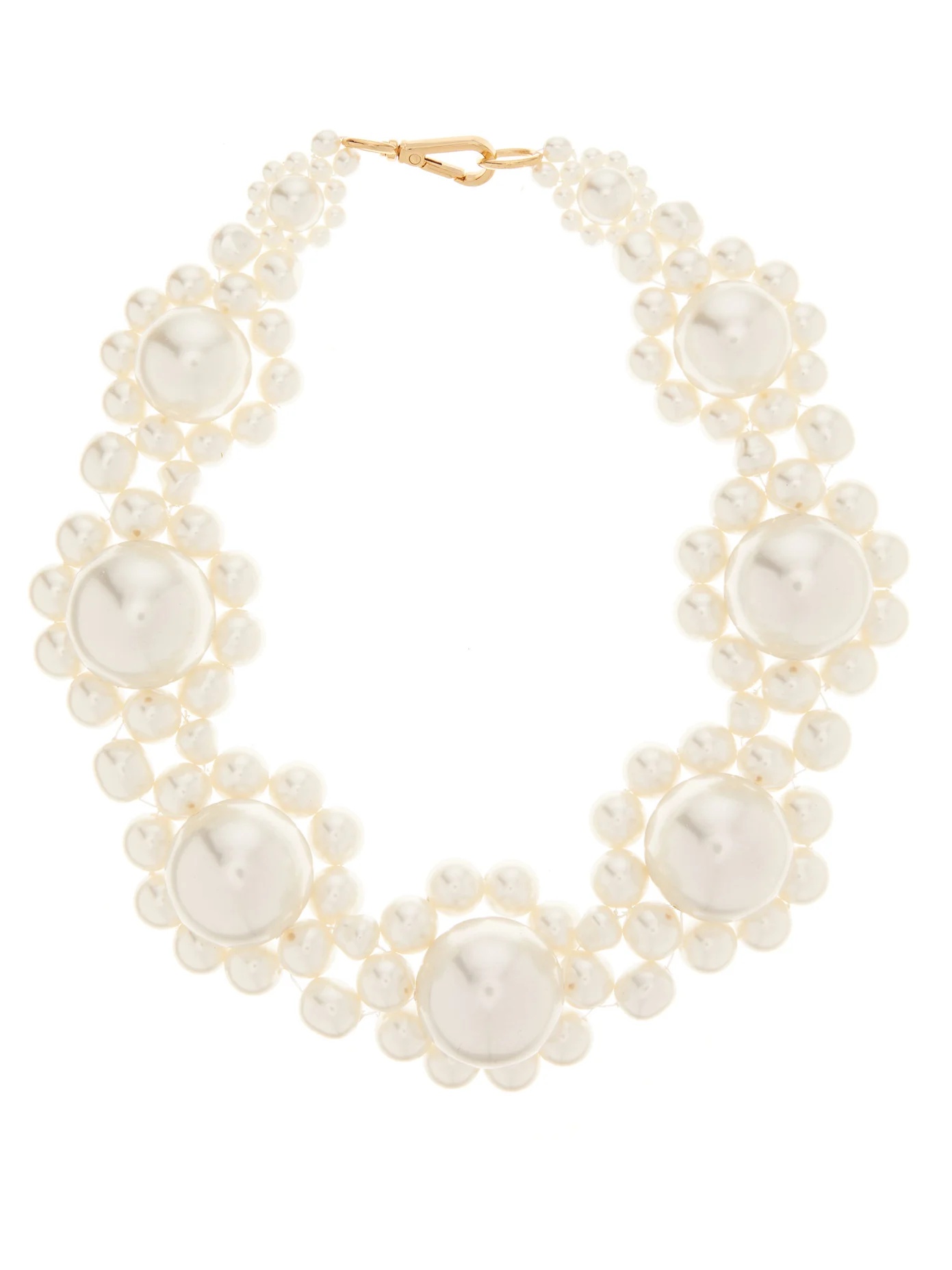 Daisy faux-pearl choker - 1