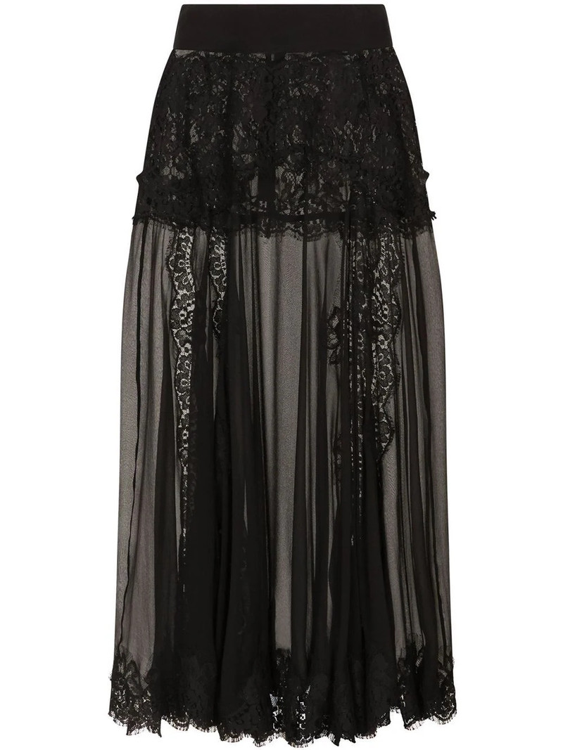 lace-detail midi skirt 1