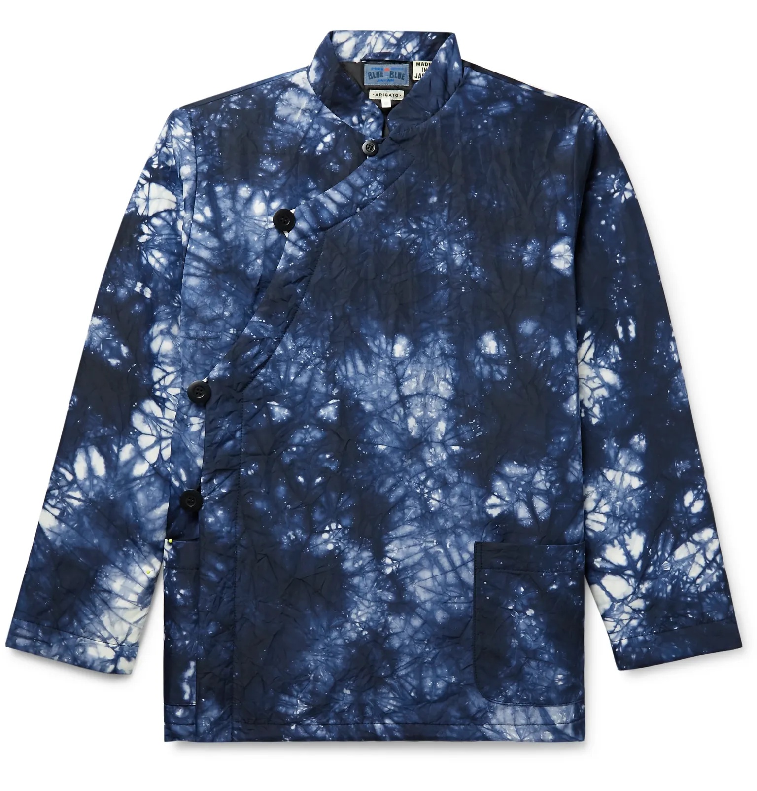 Kagozome Crinkled Indigo-Dyed Nylon Jacket - 1