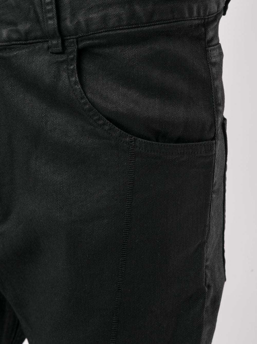 straight-leg coated trousers - 5