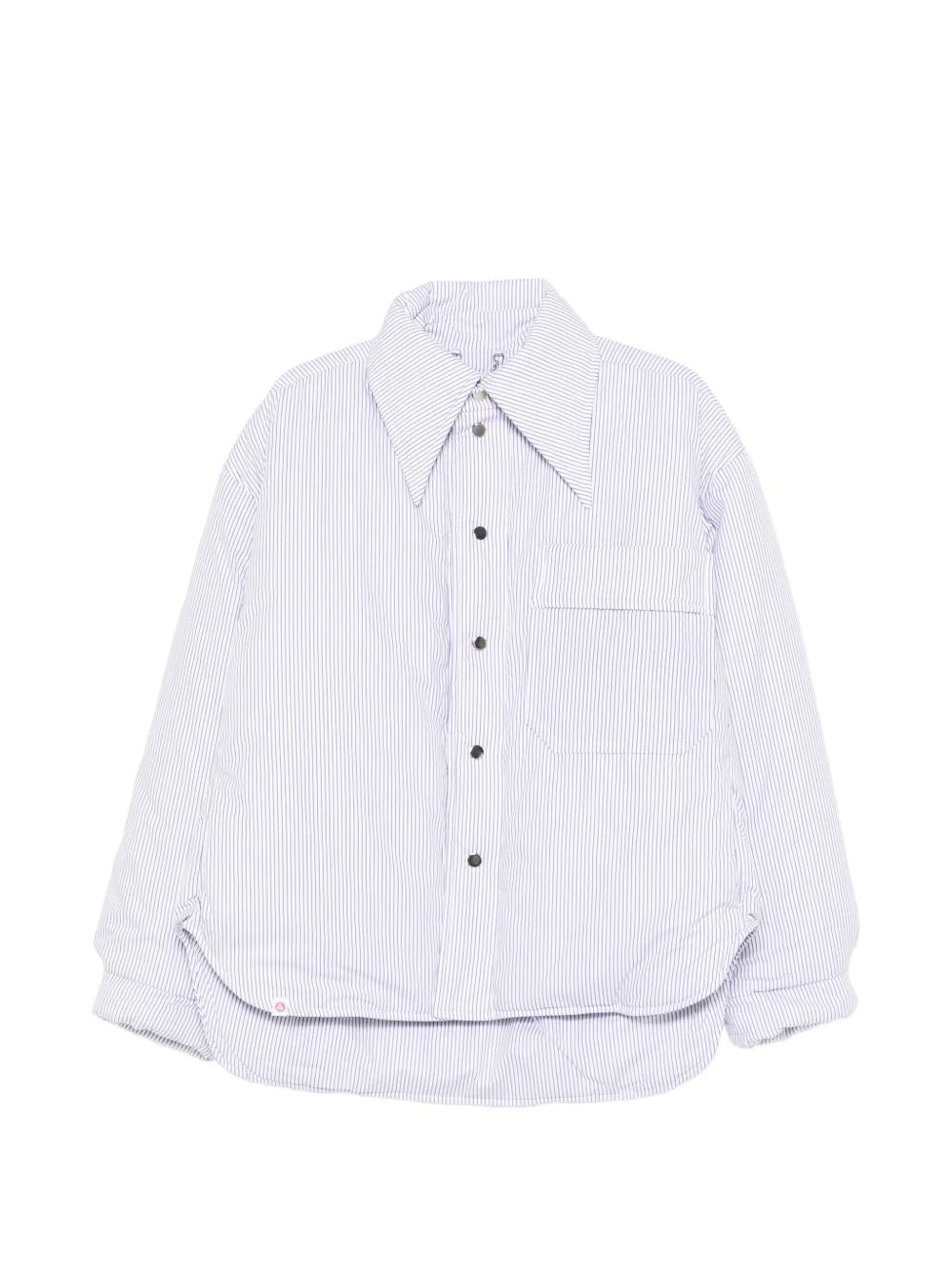 striped puffer jacket - 1