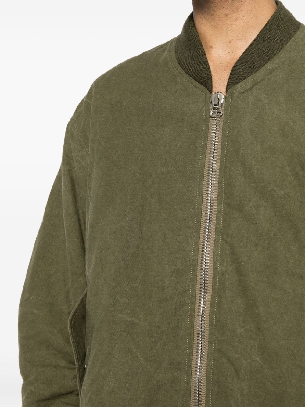 padded canvas bomber jacket - 5