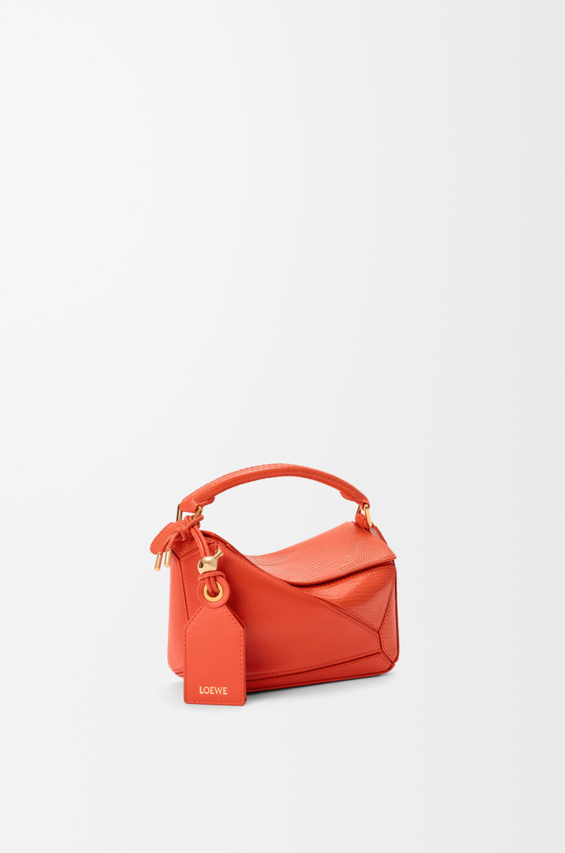 Mini Featherlight Puzzle bag in lizard and nappa lambskin 3