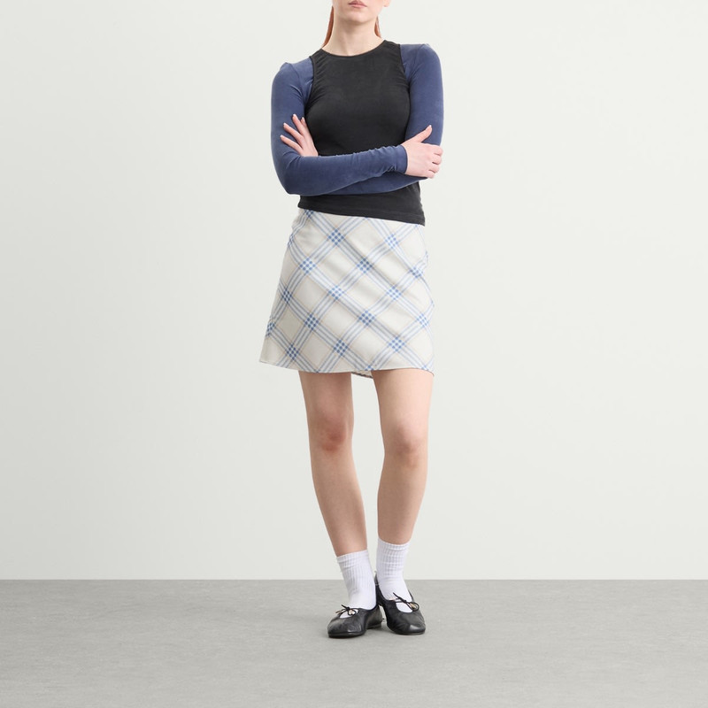 Kijun Kijun Essential Check Mini Skirt outlook