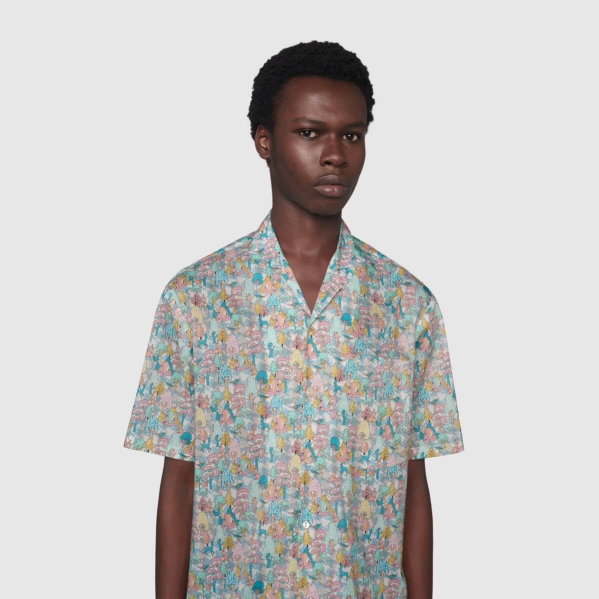 Gucci Liberty floral bowling shirt - 5