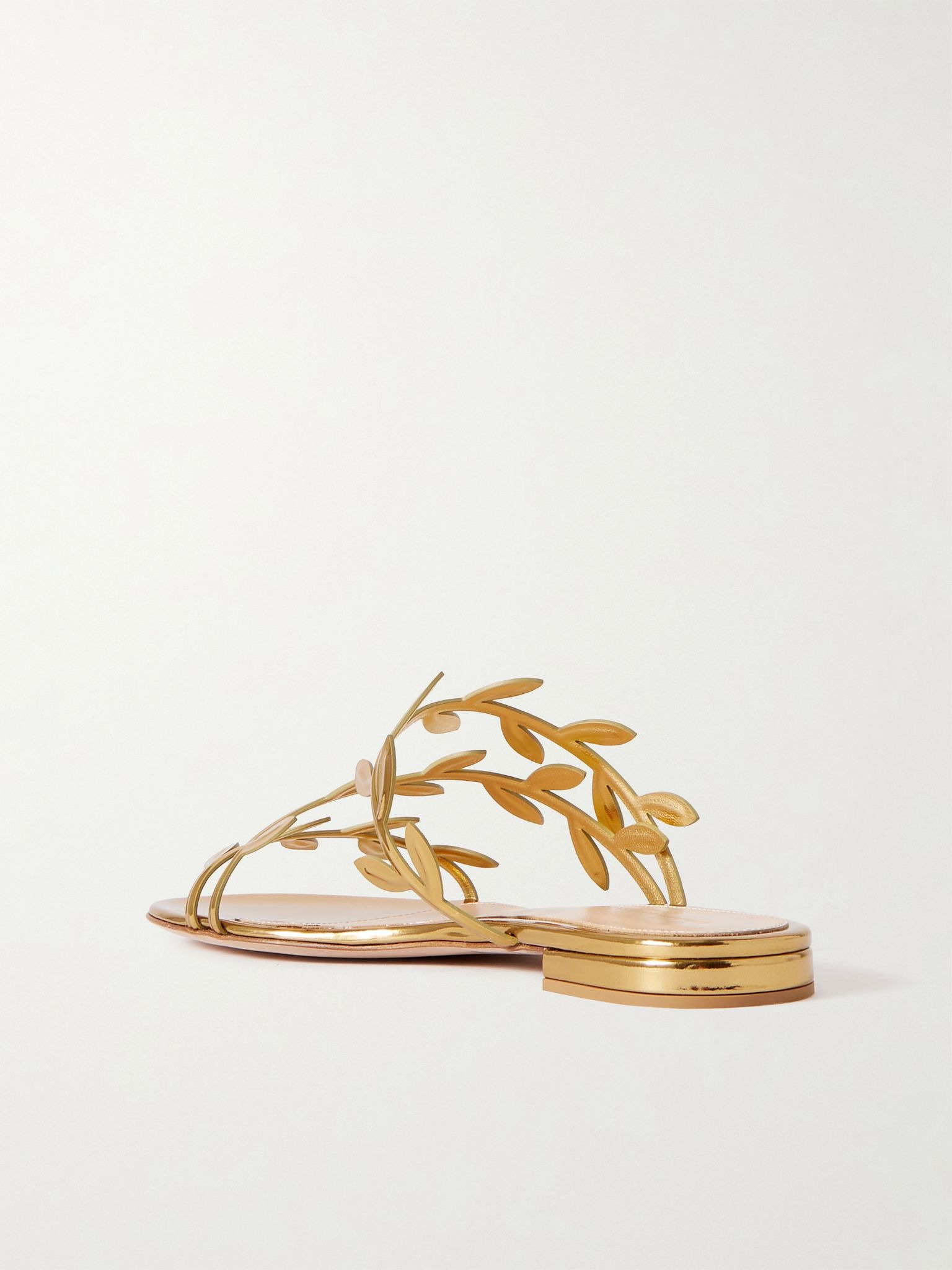 Flavia metallic leather sandals Gold - 3