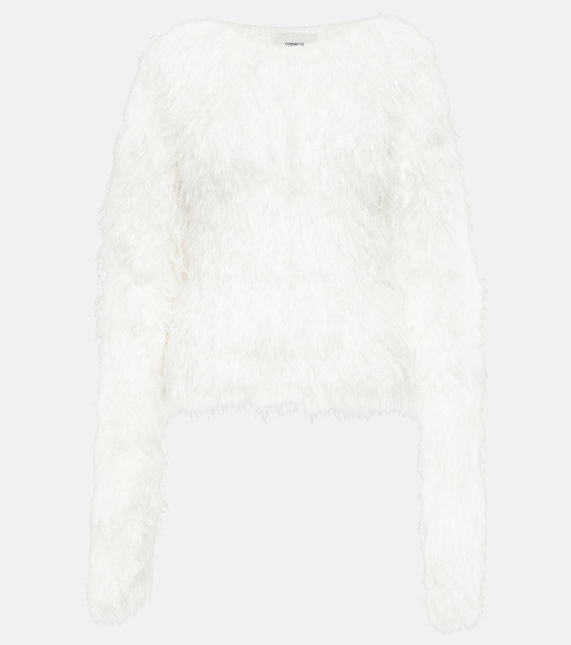 Fluffy-knit textured jumper - 1