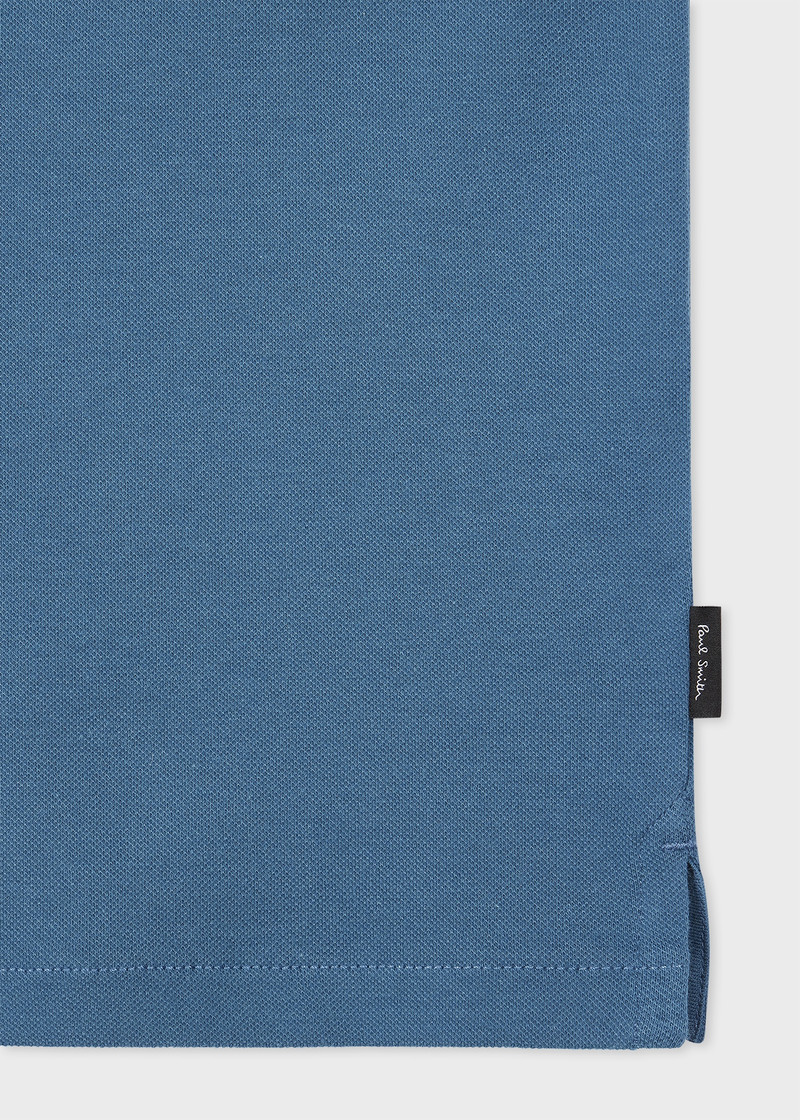 Paul Smith Blue Zip-Neck Polo Shirt With Contrast Tipping outlook