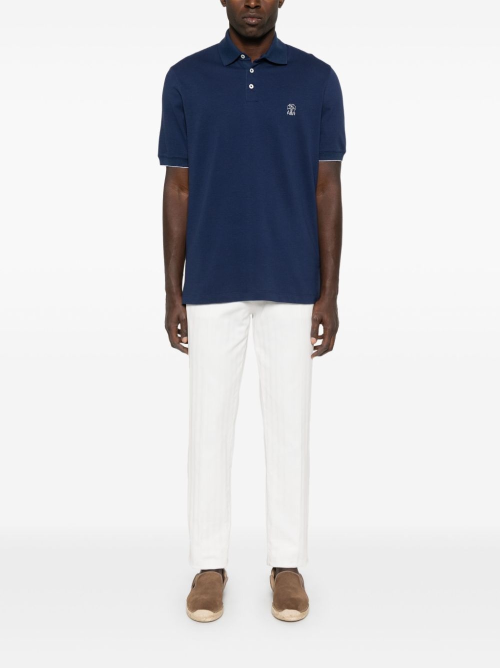 logo-print polo shirt - 2