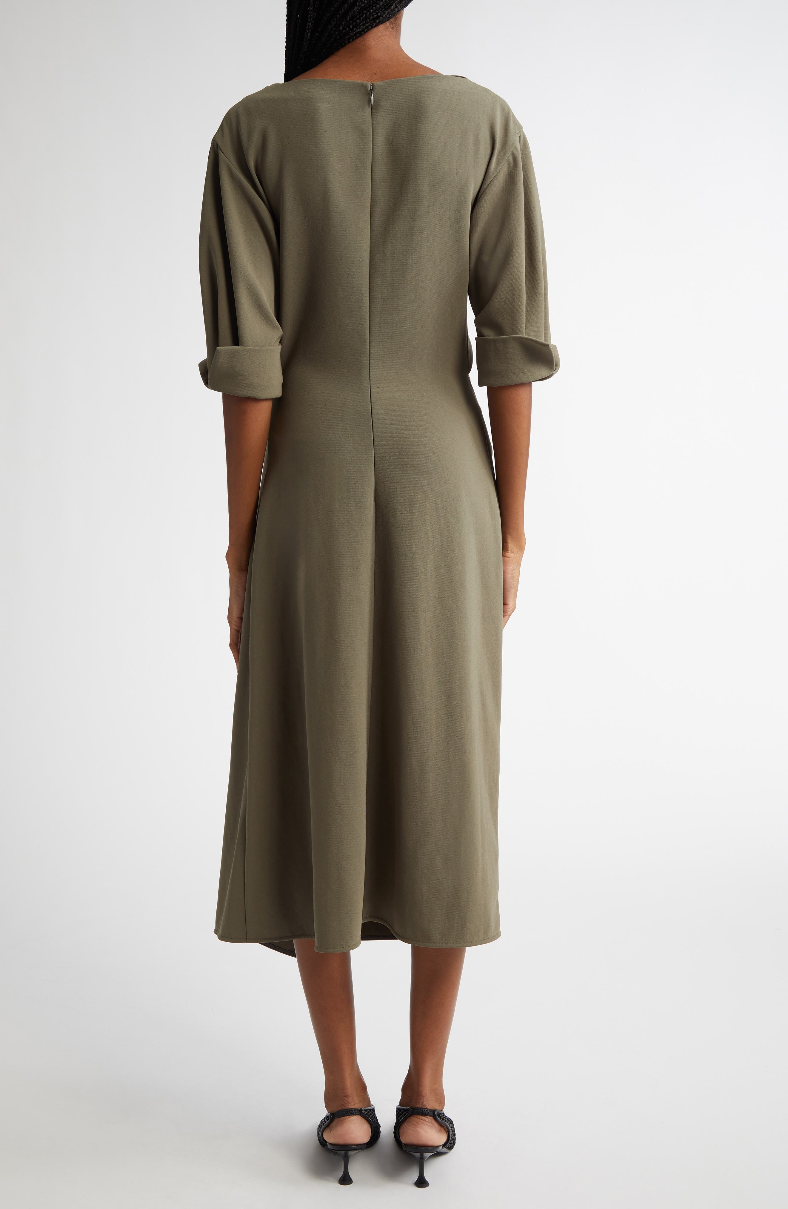 Proenza Schouler Maisie Matte Double Crepe Dress in Wood at Nordstrom - 2