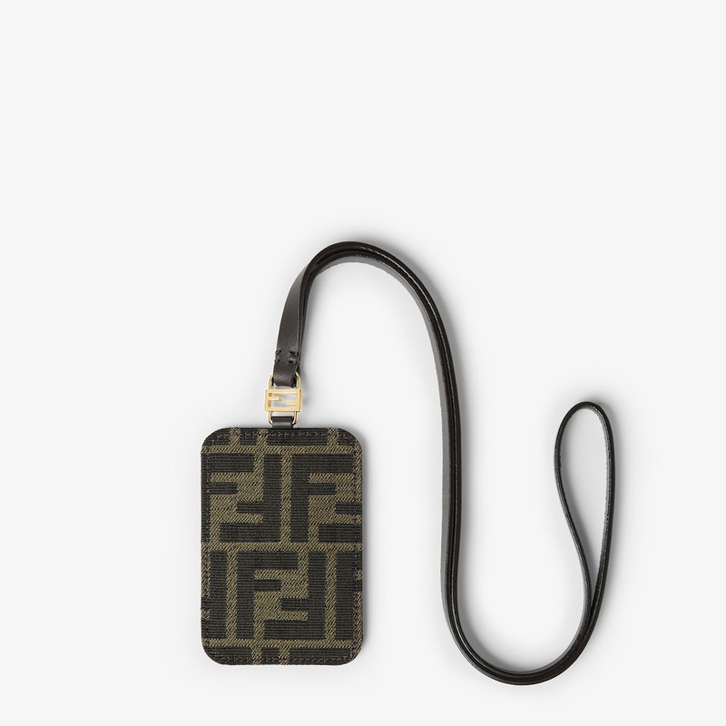 Baguette Badge Holder Brown FF fabric badge holder 1