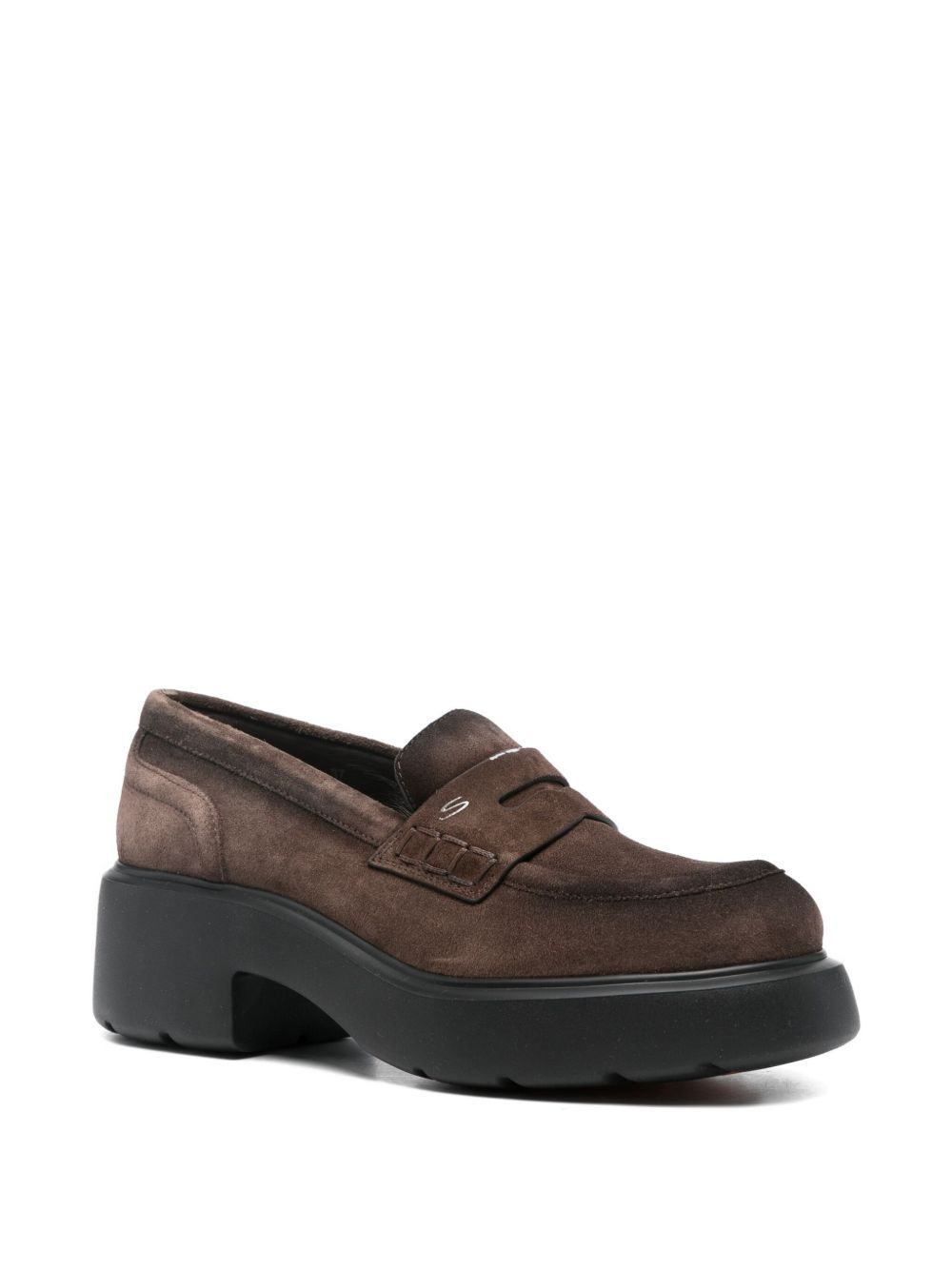 suede platform loafers - 2