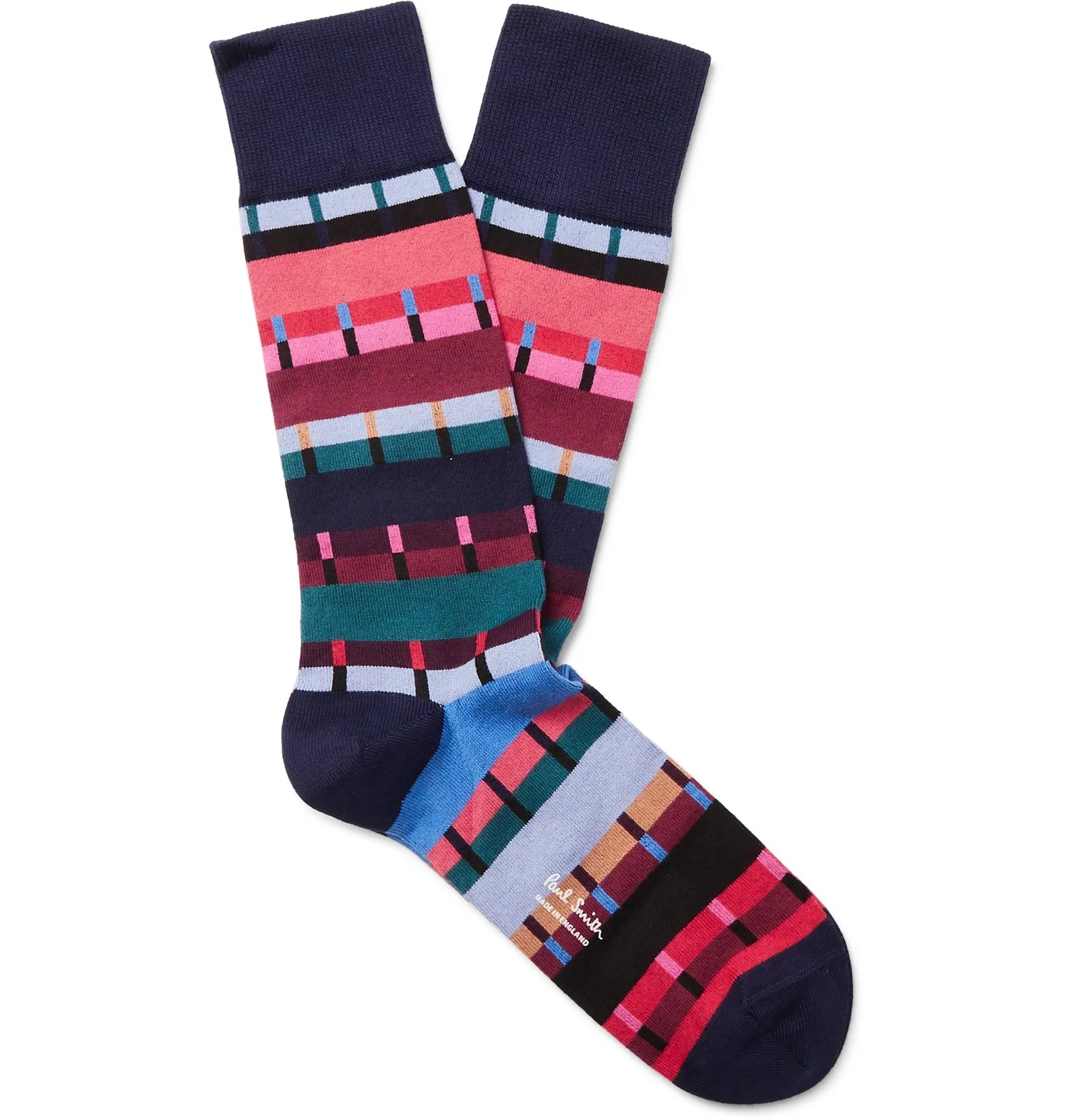 Pippin Striped Stretch Cotton-Blend Jacquard Socks - 1