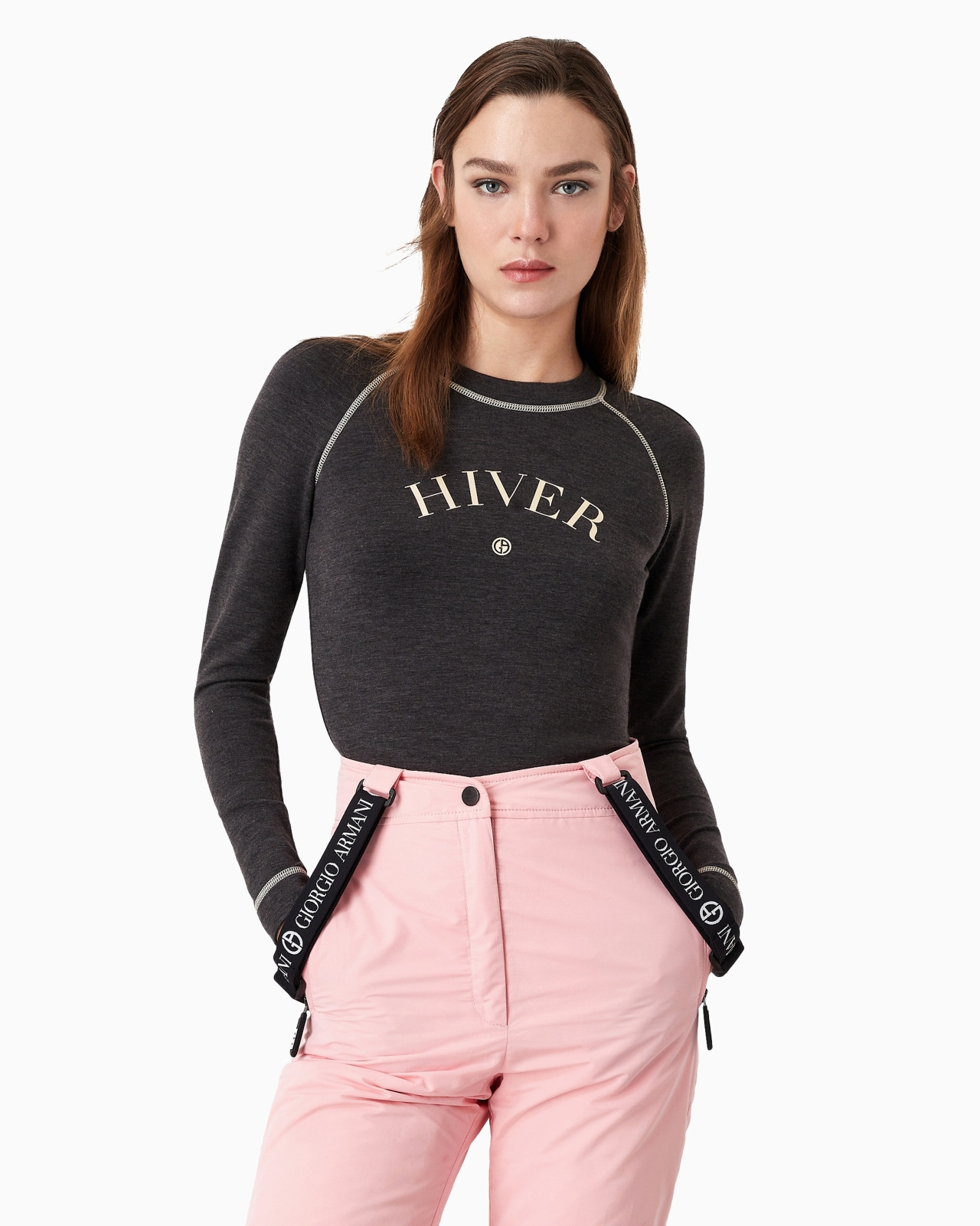 GIORGIO ARMANI NEVE DOUBLE-WOOL AND NYLON JERSEY CREW-NECK JUMPER - 2