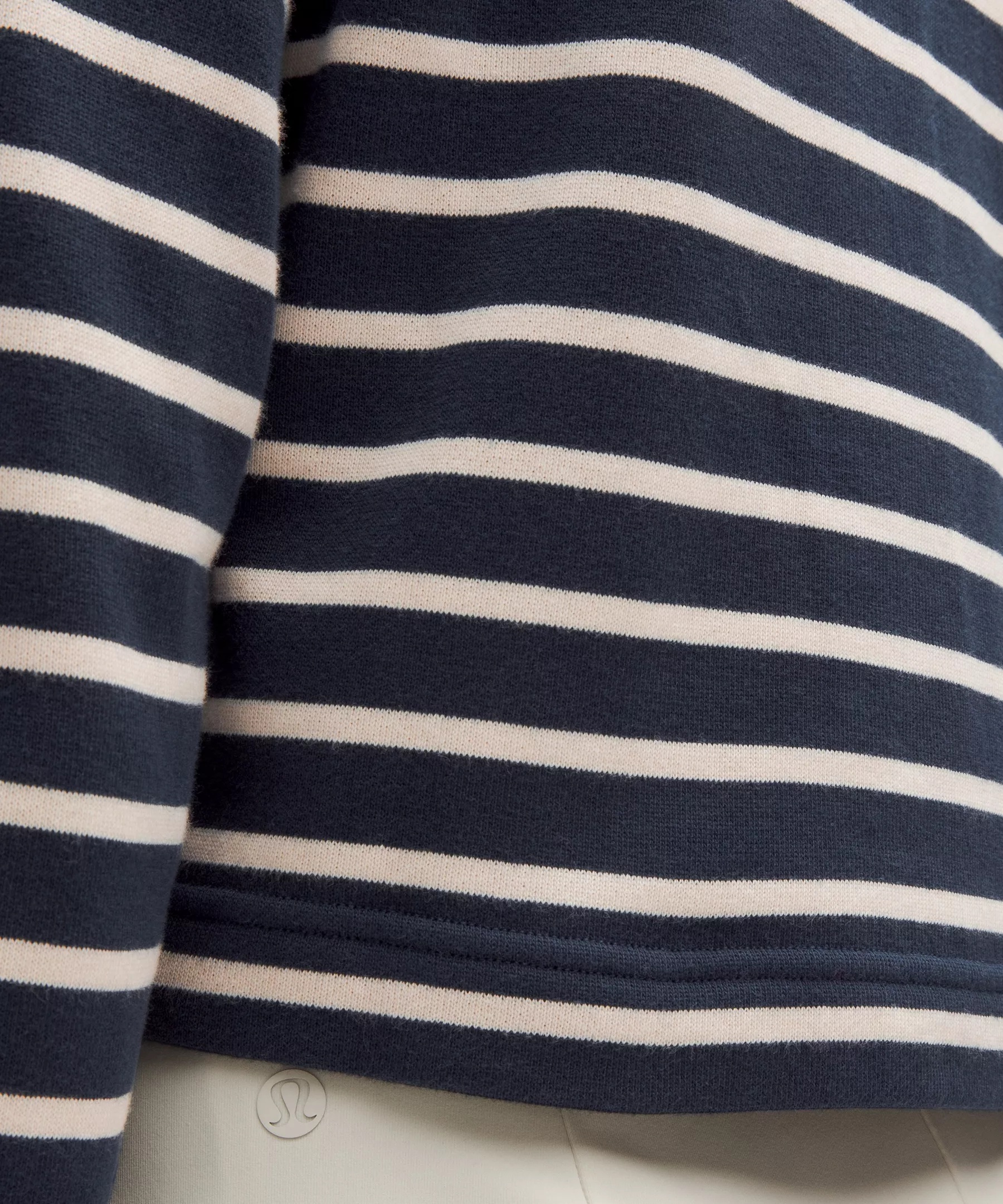 Cotton French Terry Cropped Half Zip - 5