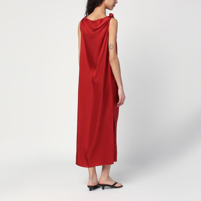 Loulou Studio Red midi dress in silk - 2