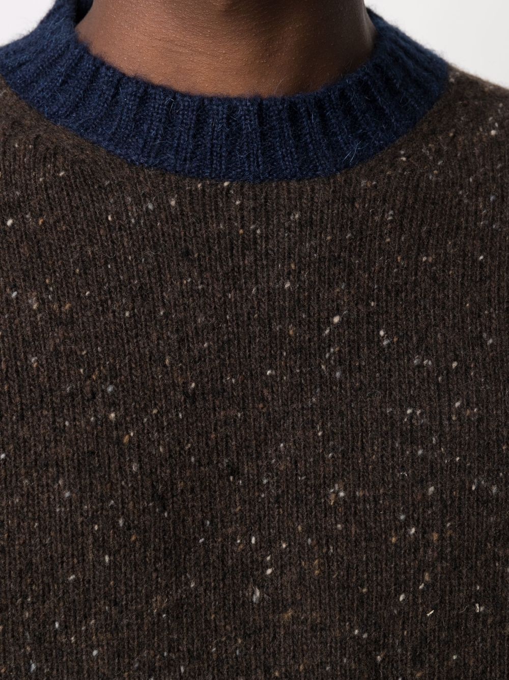 contrast-trim wool jumper - 5