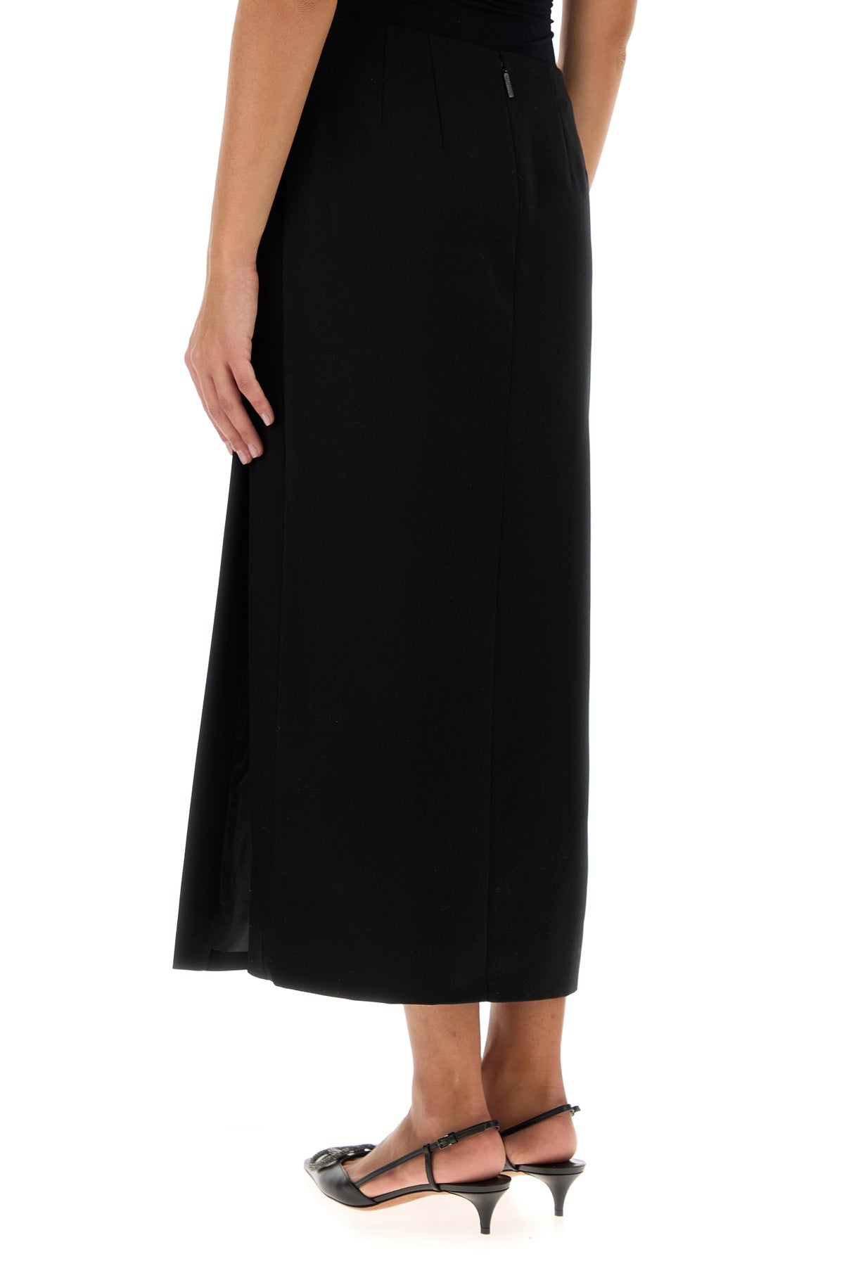 Black wool skirt - 4