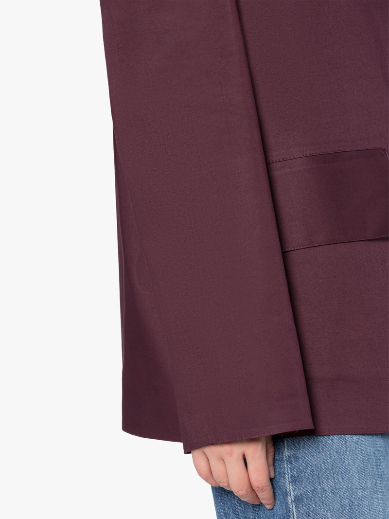 ZINNIA BURGUNDY BONDED COTTON JACKET 6