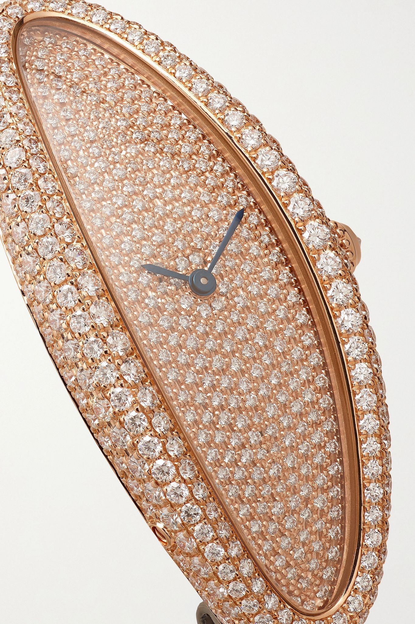 Baignoire Allongée 21mm medium 18-karat rose gold, alligator and diamond watch - 5