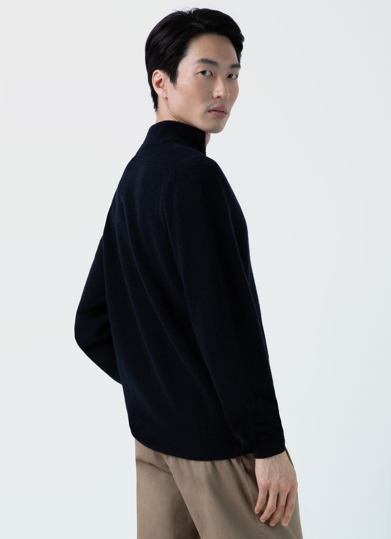 Lambswool Half Zip Jumper - 5