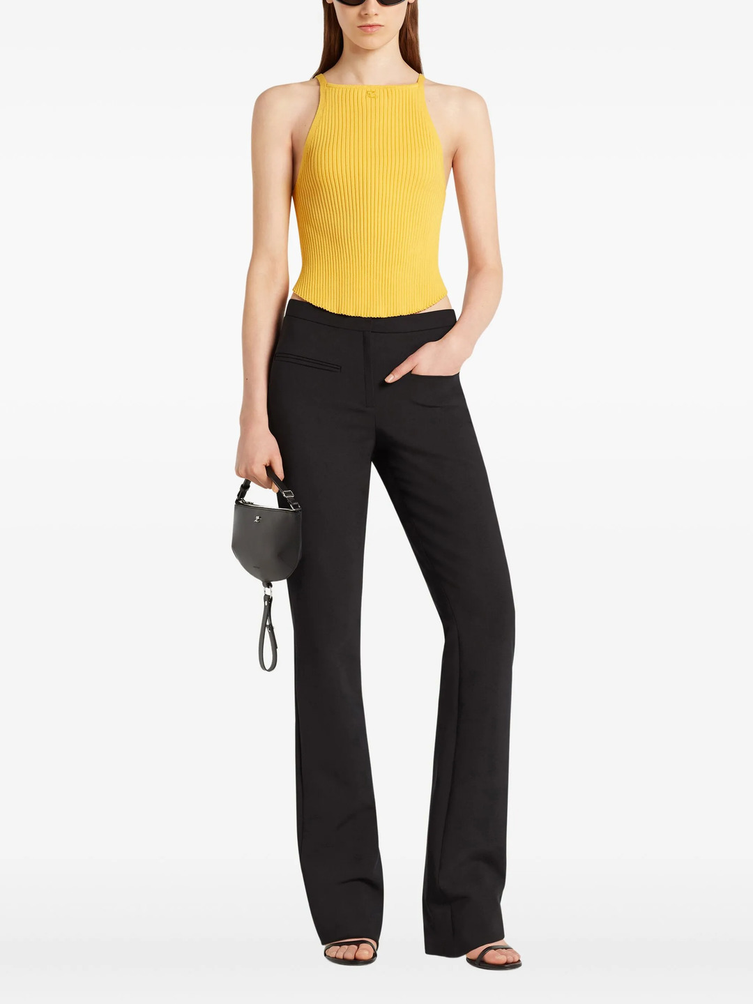 Circle Rib Knit Top - 2