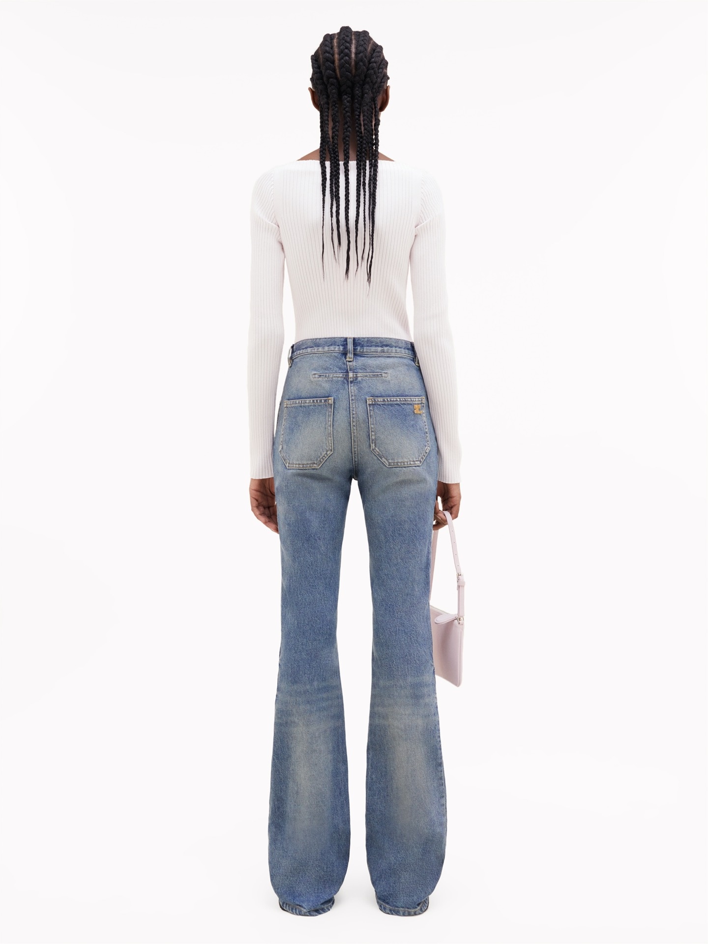 DENIM BOOTCUT TROUSERS - 4
