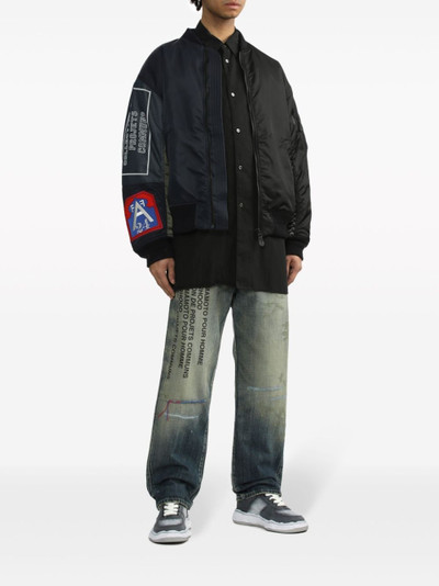 Yohji Yamamoto x NEIGHBOURHOOD panelled bomber jacket outlook