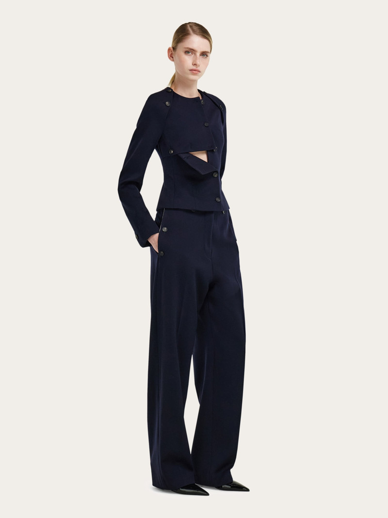 Cropped jacket with button detail 7