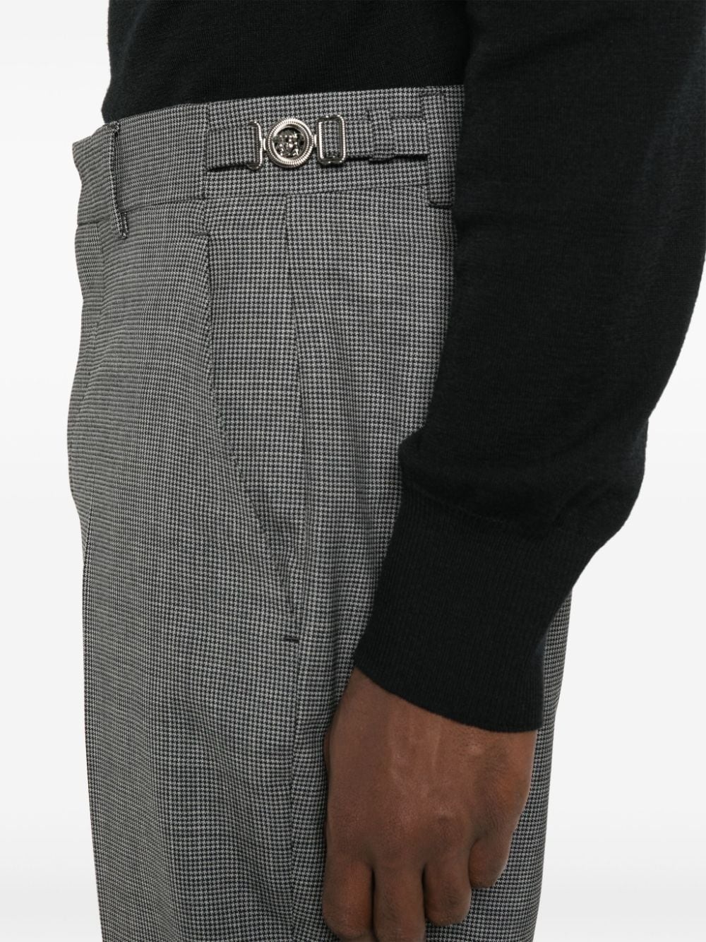 dogtooth-pattern tailored trousers - 5