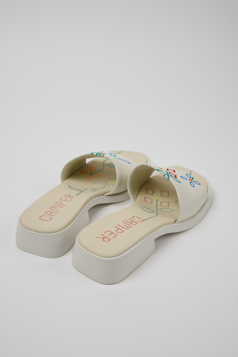 CAMPERLAB White Leather Sandals for Women. outlook